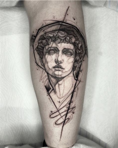 hermes tattoo|realism greek god tattoos.